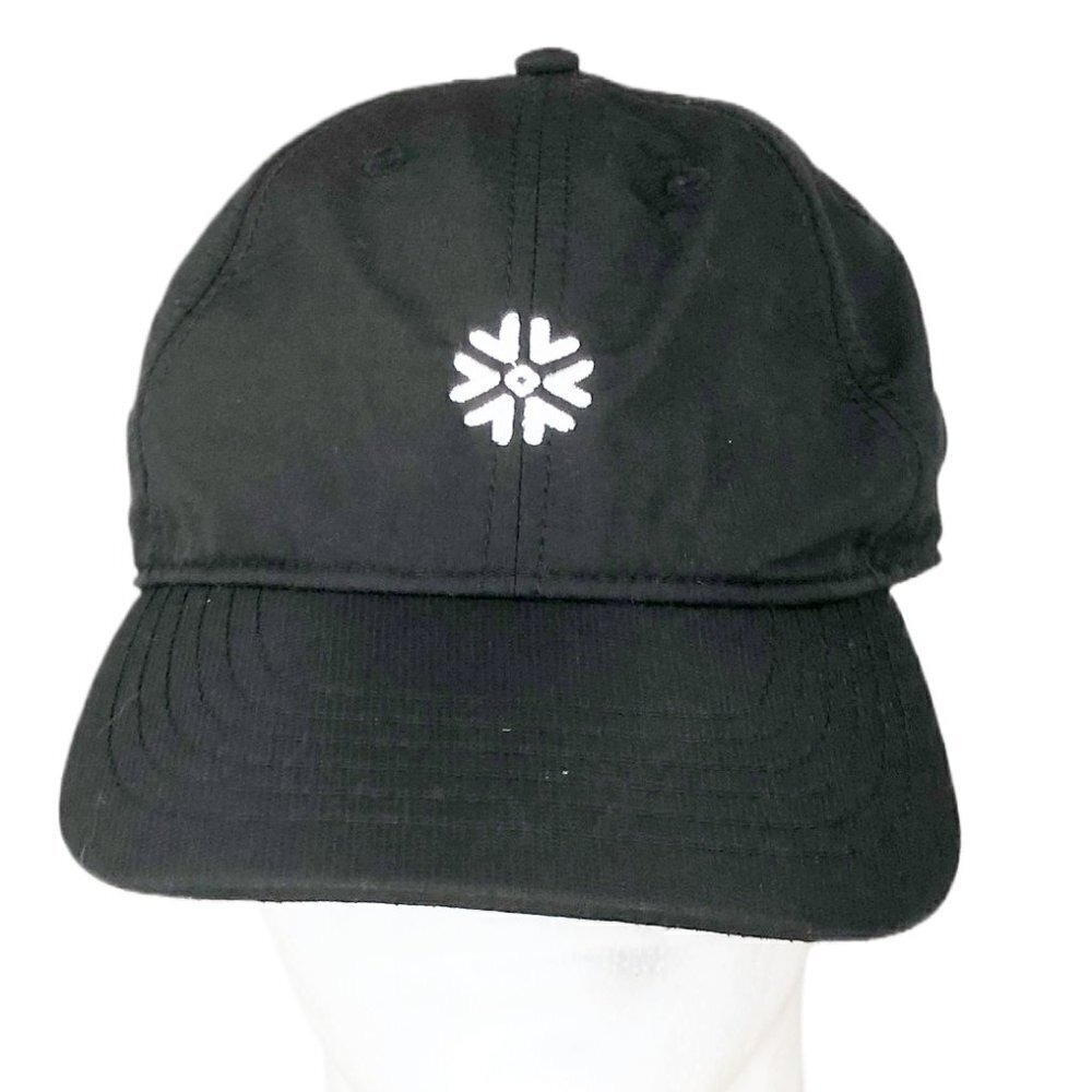 Snowflake Unstructured Black Dad‎ Cap Embroidered White Snowflake Adjustable